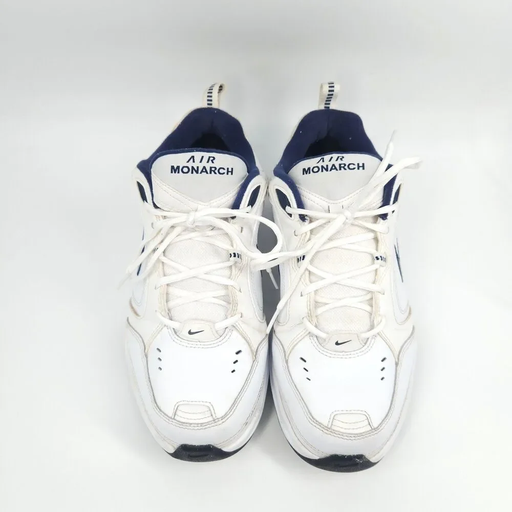 Nike Air Monarch IV Shoes Mens Size 12 White Blue Athletic Running